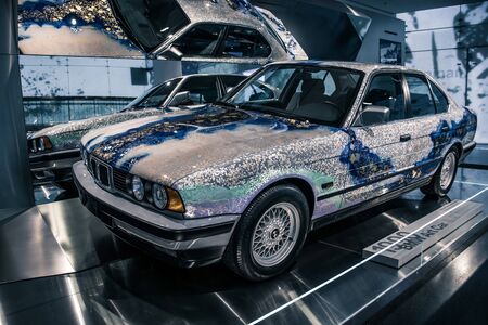 Munich/ Germany - May, 24 2019: 1990 BMW 5 series E34 BMW Museum/ BMW Weltのeditorial素材