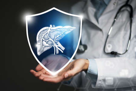 Protecting patient`s health and recovery concept. Neutral color palette, copy space for text.の写真素材