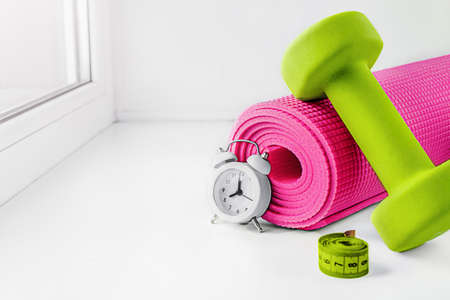 sports accessories on a white background.