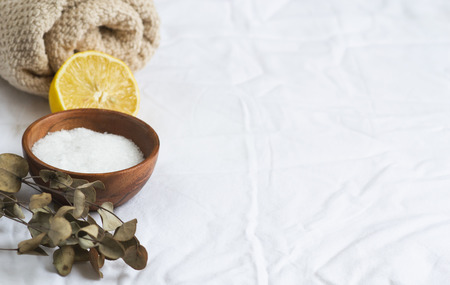 Lemon Olive Oil Beauty Salon Scrub Sea Salon Scrub Organic Aroma Spa Therapyの写真素材