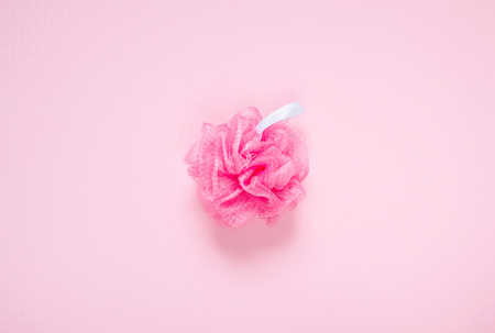 Pink Biscuit Top View Backgroundの写真素材