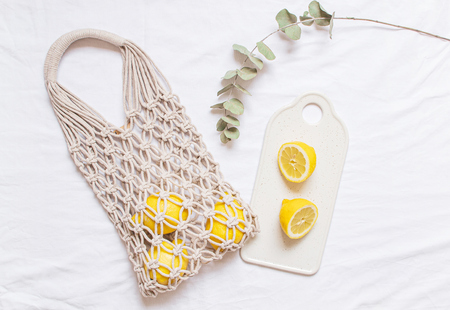 White cotton background, ECO friendly. Embroidery. Modern summer concept