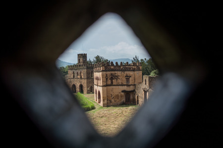 Fasil Ghebbi Castle (Royal Enclosure), Gondar, Ethiopiaのeditorial素材