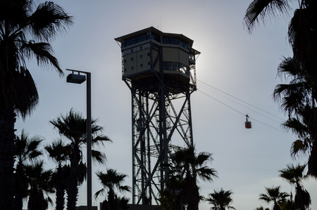 Barcelona Port Cable Car (Transbordador Aeri del Port), Spainの写真素材
