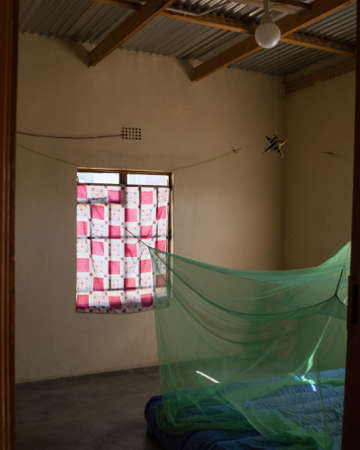 Guest Bedroom inside Countryside Home in Kachikau, Botswana, Africaの写真素材