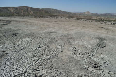 Mud volcanoes in Gobustan, Azerbaijanの写真素材