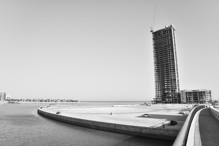 Skyscraper under construction in Manama, Bahrainの写真素材