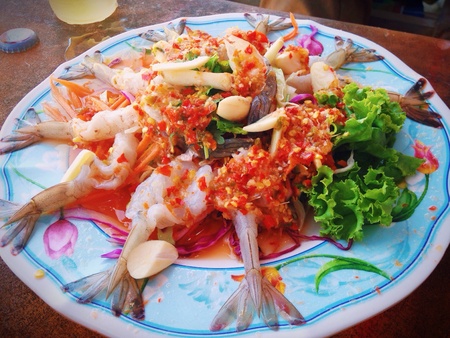 Shrimp in fish sauce thai sea foodの素材
