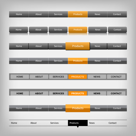 Web site design navigation elements.のイラスト素材