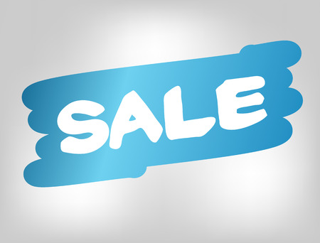 Blue painted stain for promotion message. Vector illustration.のイラスト素材