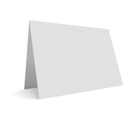 Blank vector illustration greeting card isolated on white. Empty mockup ready for card presentation.のイラスト素材