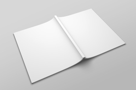 US Letter magazine or brochure 3D illustration mockup No. 6の写真素材