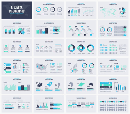 Multipurpose presentation vector template infographic.のイラスト素材