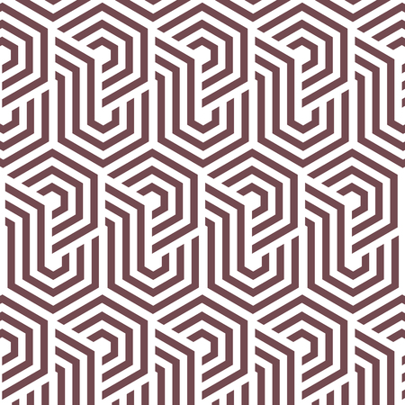 Vector pattern. repeating hexagon grid. Abstract stripped geometric background. Vector illustration. Pattern is on swatch panelのイラスト素材