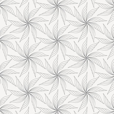 abstract linear petal flower. Vector patternのイラスト素材