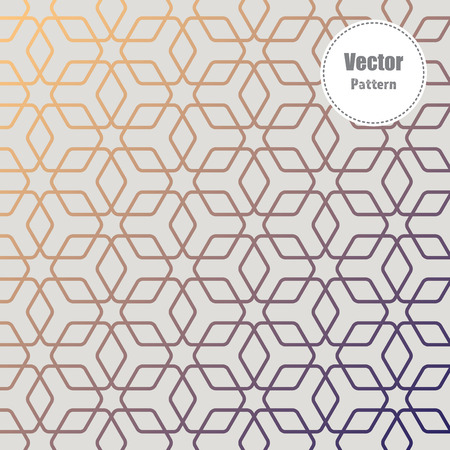 geometric vector pattern, repeating geometric rounded on corners of hexagon shape. changing gradient color. graphic clean design for fabric, event, wallpaper etc. pattern is on swatches panel.のイラスト素材