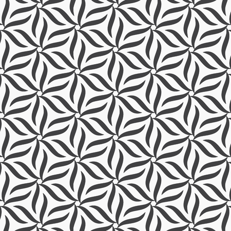 Vector pattern. Repeating geometric abstract stripe petal flower circled in hexagon shape. pattern is on swatches panel.のイラスト素材
