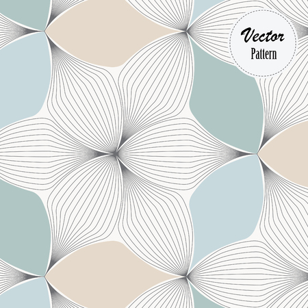 linear vector pattern. Repeating geometric abstract petal of flower and linear flowersのイラスト素材