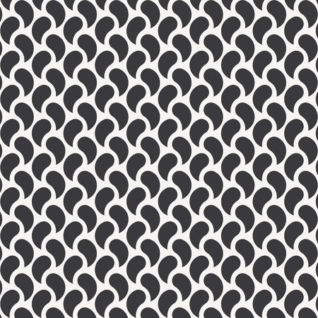 Vector seamless pattern. Abstract background with wavy elements. Monochrome hipster drawn textureのイラスト素材