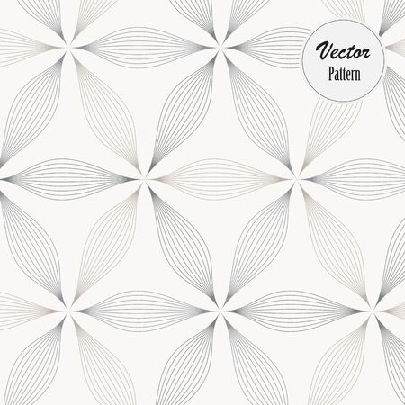 linear vector pattern, repeating abstract leaves, gray line of leaf or flower, floral. graphic clean design for fabric, event, wallpaper etc.のイラスト素材