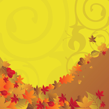 Autumn background temporary design vector illustration - fully editableのイラスト素材