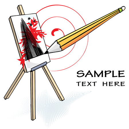 free hand art, vector illustrationのイラスト素材
