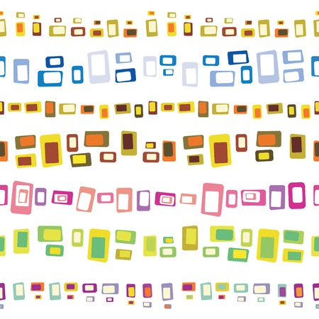 Set of Seamless retro border pattern elementsのイラスト素材