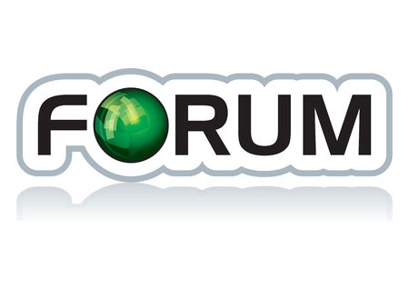 Conceptual illustration of modern forum stickerの写真素材