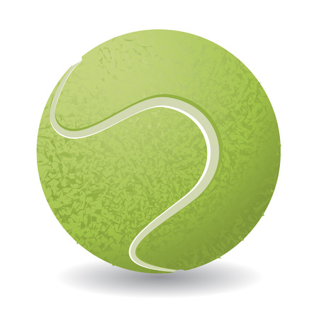 Tennis ball isolated over white background, vector illustrationのイラスト素材