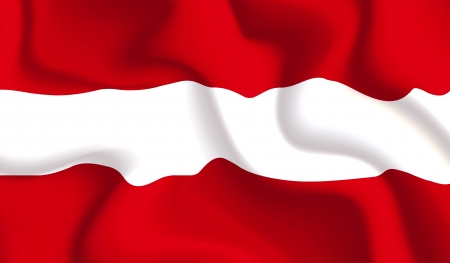 Satin Austria waving flag, eps10 vector illustrationのイラスト素材