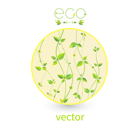 Nature abstract background, eco letter, vectorのイラスト素材