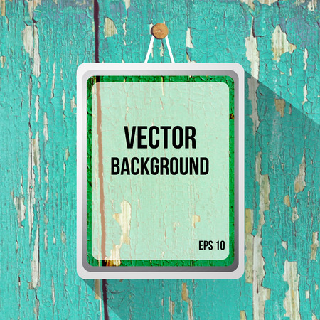 Poster on realistic Wood textureのイラスト素材