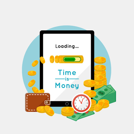 online shopping  concept icons for web and mobile phone services and apps. Icons for mobile marketing with Loading money, illustrationのイラスト素材