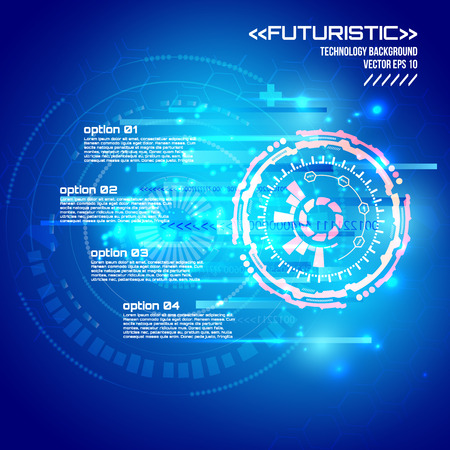 Futuristic interface, HUD,  vector backgroundのイラスト素材