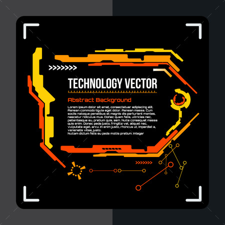 Futuristic banner, technology background,interface, HUD,  vectorのイラスト素材