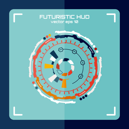 Futuristic hud, Modern techno circleのイラスト素材
