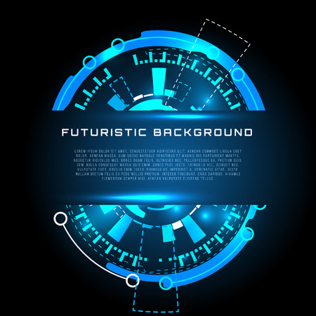vector  illustration of Futuristic interface HUD, banner background.のイラスト素材