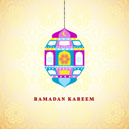 Ramadan greetings background. Ramadan Kareem means Ramadan the Generous Monthのイラスト素材