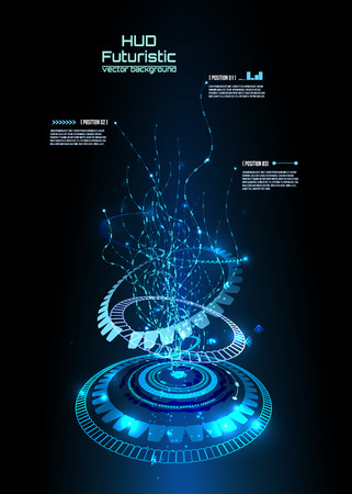 Futuristic interface, HUD,  sci-fi vector background.のイラスト素材