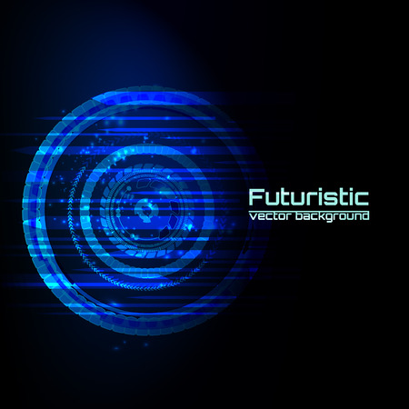 Futuristic interface, HUD,  sci-fi vector background for you technology design, web, card, brochure, template.のイラスト素材