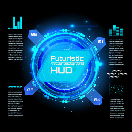Futuristic interface, HUD,  vector backgroundのイラスト素材