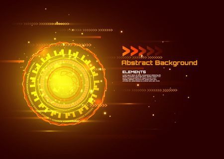 Sci fi futuristic user interface. hi-tech computer digital technology concept, Vector illustration.のイラスト素材