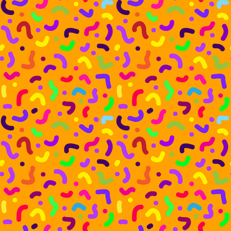 Seamless geometric vintage pattern in retro 80s style, memphis. Ideal for fabric design, paper print and website backdrop. EPS10 vector file.のイラスト素材