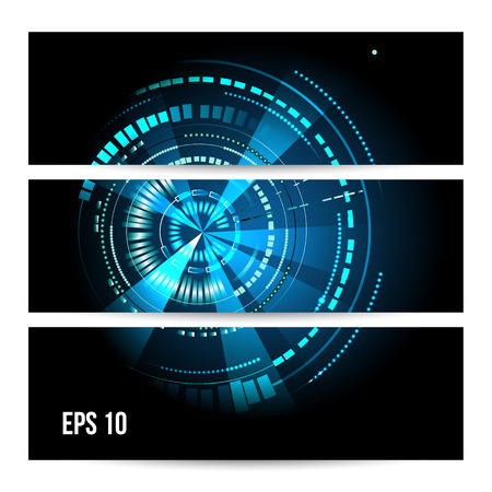 vector illustration of Collection banner design, futuristic background. Technology vector illustration.のイラスト素材