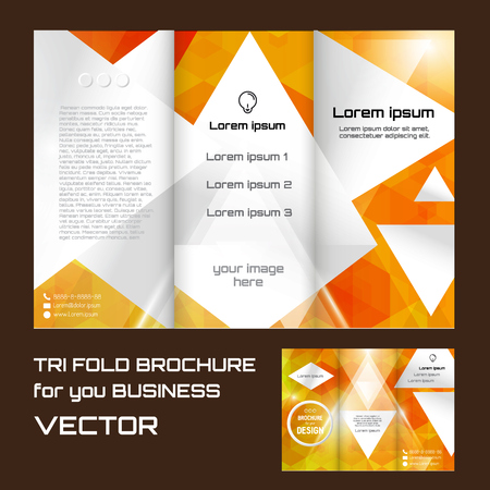 brochure folder leaflet geometric triangle rhombus abstract element,  background.のイラスト素材