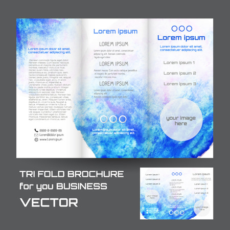 Corporate Tri Fold Brochure vector illustration.のイラスト素材