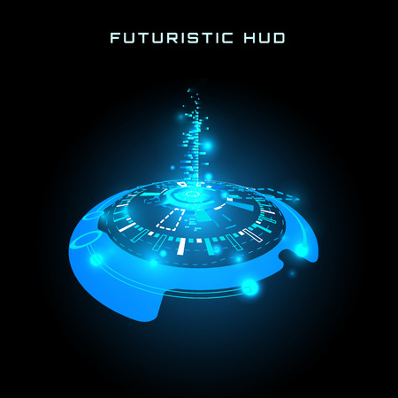 vector  illustration of Futuristic interface HUD,  background.のイラスト素材
