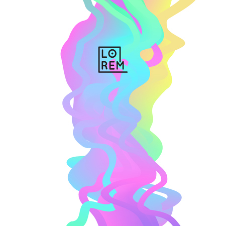 3D Wavy Background. Dynamic Effect. Abstract Vector Illustration. Design Template. Modern Pattern.のイラスト素材