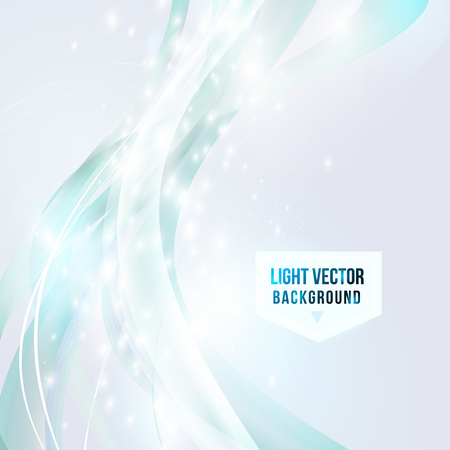 Light blue abstract waves elegant background. Vector design.のイラスト素材
