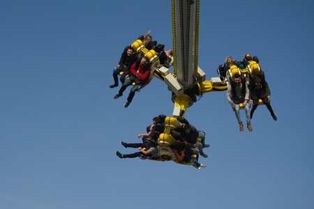 Adrenalin attraction in a funfair